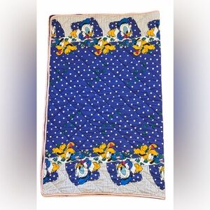 Vintage Disney Donald Duck Pluto Baby Crib Quilt
